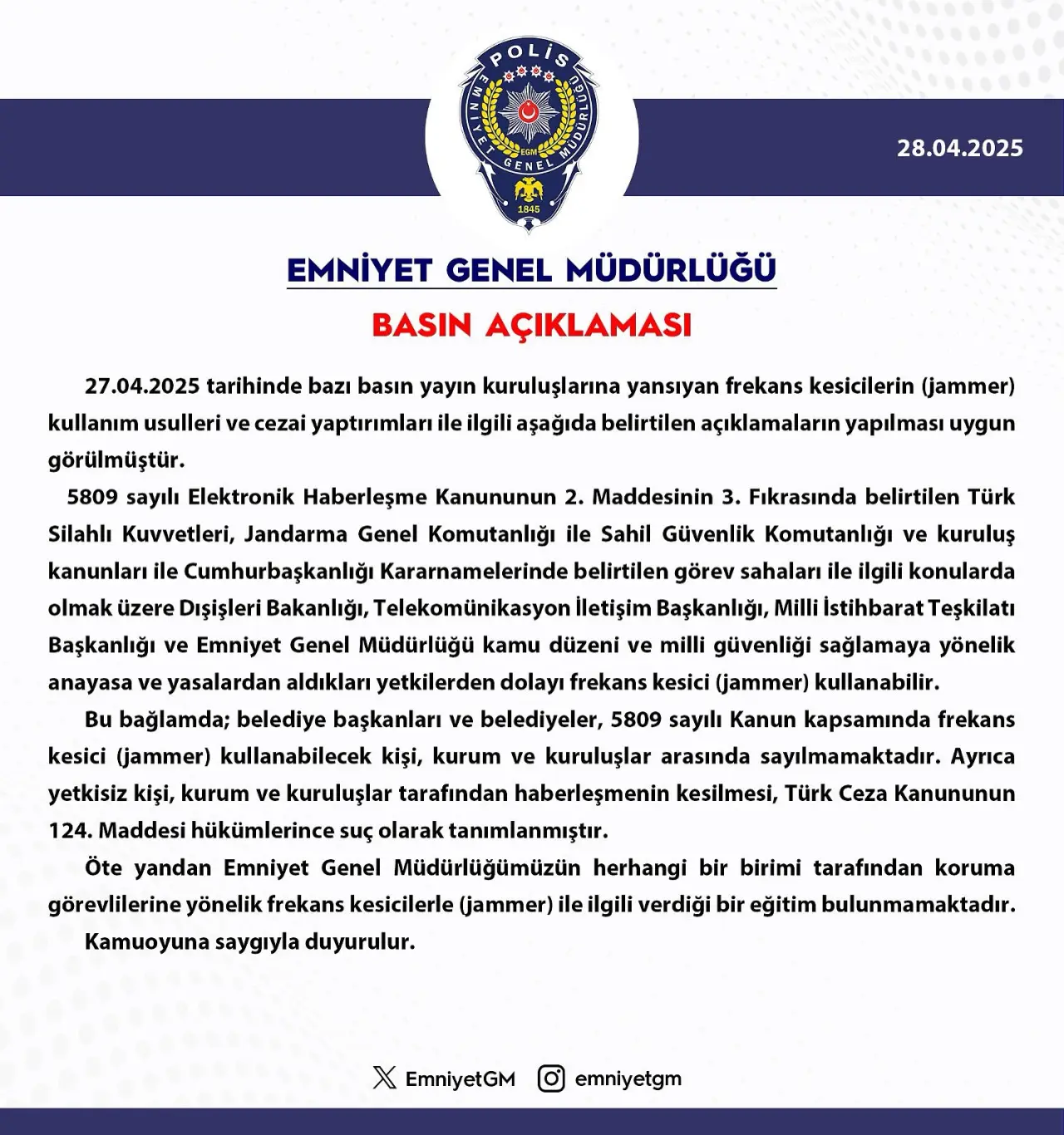 Jammer Kullanımı