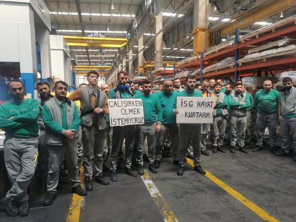 Metal işçileri eylemde
