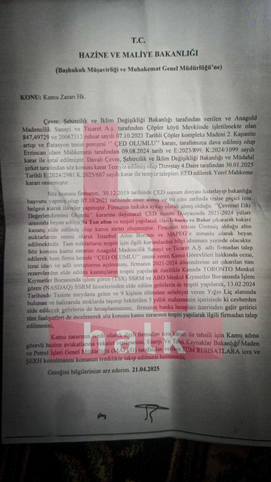 İliç belgesi 2