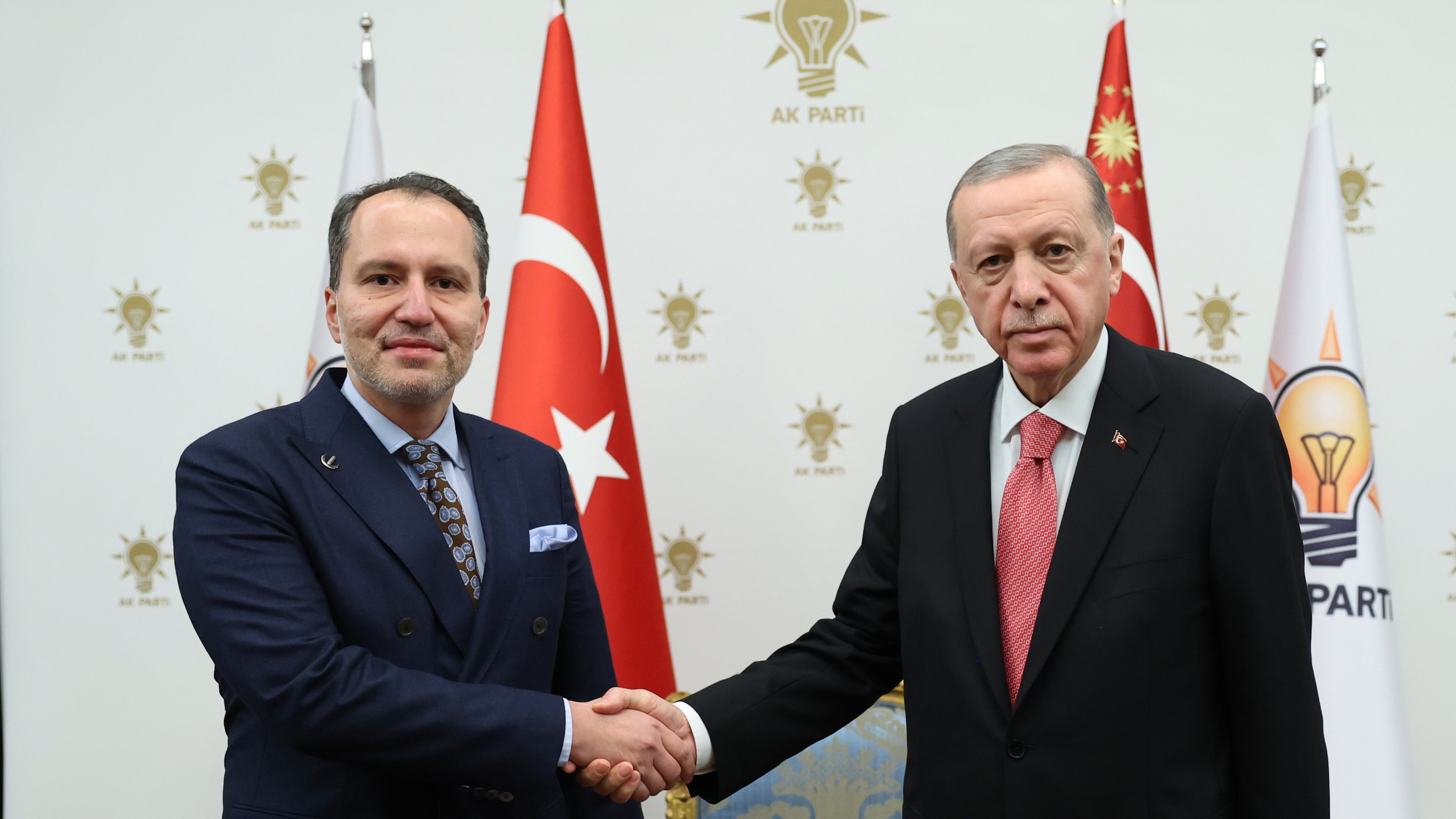 Fatih Erbakan ve Recep Tayyip Erdoğan (12.12.2023)