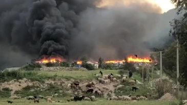 Kaçak Döküm Alanında Yangın