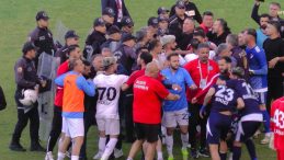 Sahada Futbolcular, Tribünde Taraftarlar Arasında Kavga Çıktı