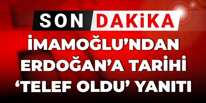 İmamoğlu'ndan tarihi yanıt