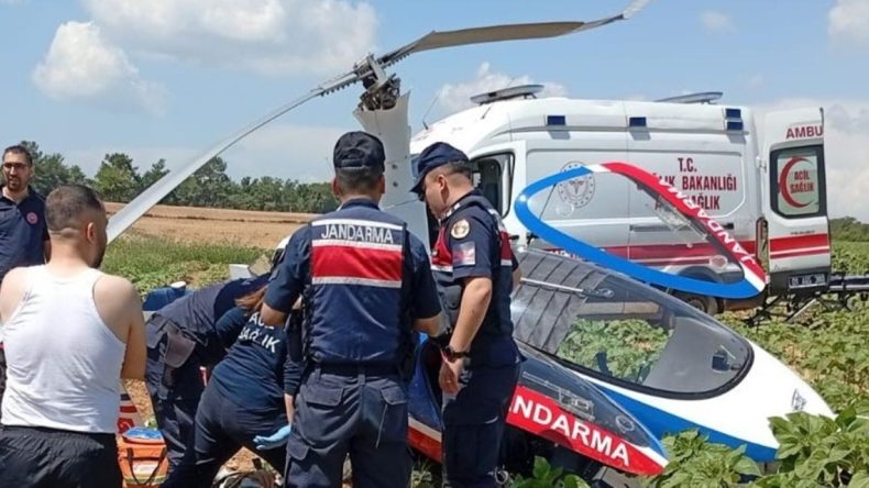 Adana’da Cayrokopter, Araziye Sert İniş Yaptı