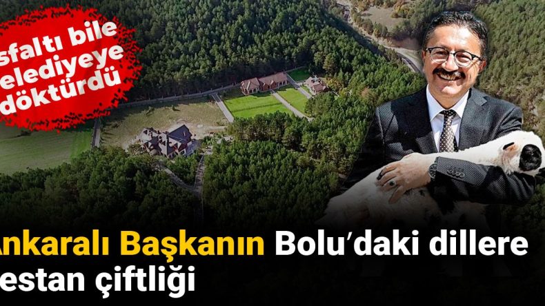 Ankaralı Başkanın Bolu’daki Dillere Destan Çiftliği: Asfaltı Bile Belediyeye Döktürdü