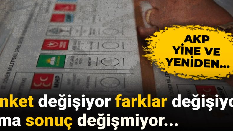 Anketlerdeki Değişimler, Sonuçları Etkilemiyor: AKP Yeniden İkinci Parti Durumunda