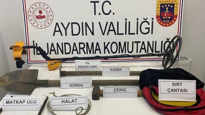 Aydın’da kaçak kazıya suçüstü: SİT alanında 3 gözaltı