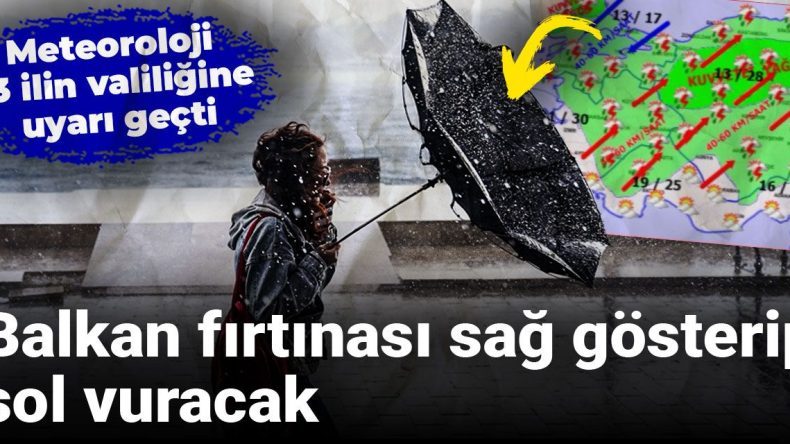 Balkan Fırtınası Sağ Gösterip Sol Vuracak: Meteoroloji 23 İlin Valiliğine Uyarı Geçti