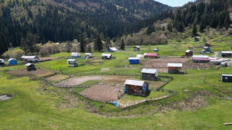 Bartın Uluyayla İlkbaharın Renkleriyle Havadan Görüntülendi