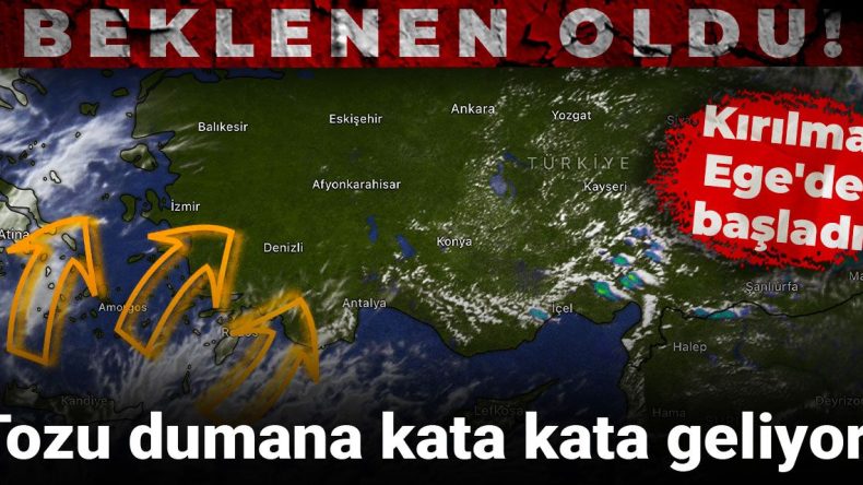 Beklenen oldu! Kırılma Ege’de başladı: Tozu dumana kata kata geliyor