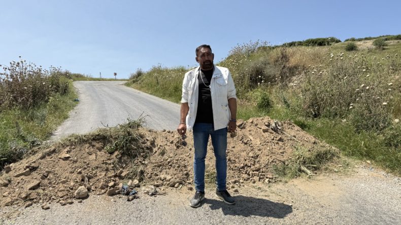 ‘Benim arazim’ dedi, yolu kapattı