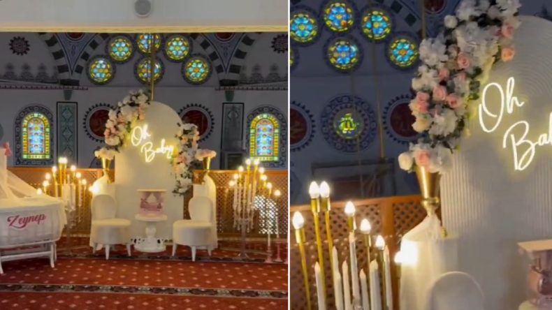 Bu kadarı da pes! Bakın camide ne yaptılar