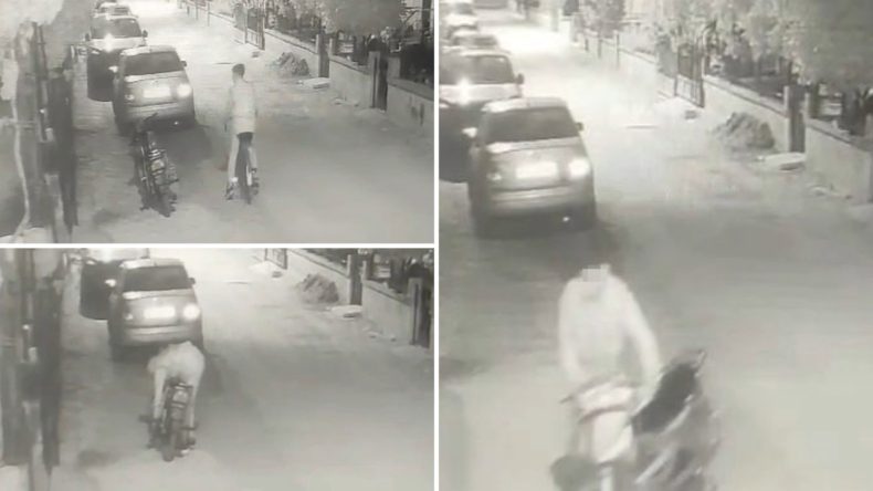 Çaldığı Bisikleti Beğenmeyince Motosikletle Rota Değiştirdi