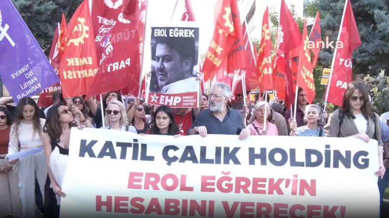 Çalık Holding Önünde Erol Eğrek Eylemi