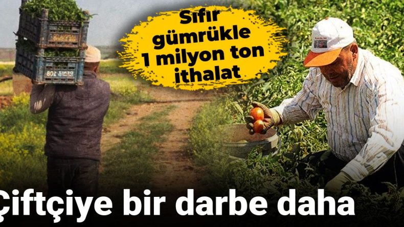 Çiftçiye Bir Darbe Daha: Sıfır Gümrükle 1 Milyon Ton İthalat