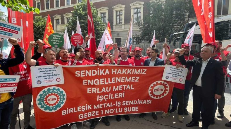 Direnişteki Erlau İşçileri Alman Başkonsolosluğu’na Gitti!