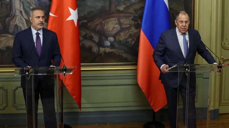 Dışişleri Bakanı Hakan Fidan, Moskova’da Rus mevkidaşı Sergey Lavrov ile görüştü