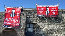 Diyarbakır Surlarında ‘İmamoğlu’ Pankartı Açanlar Gözaltına Alındı