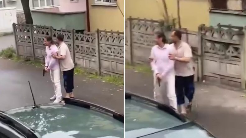 Emekli Polise Balyozlu Saldırı! Mahalle Halkı Sokağa Çıktı