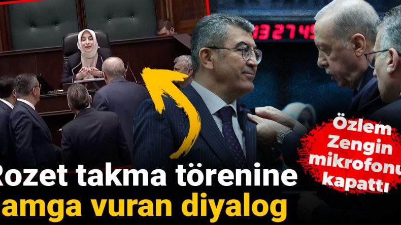 Erdoğan önce rozeti taktı sonra “Hangi partiden geldi?” diye sordu, Özlem Zengin mikrofonu kapattı