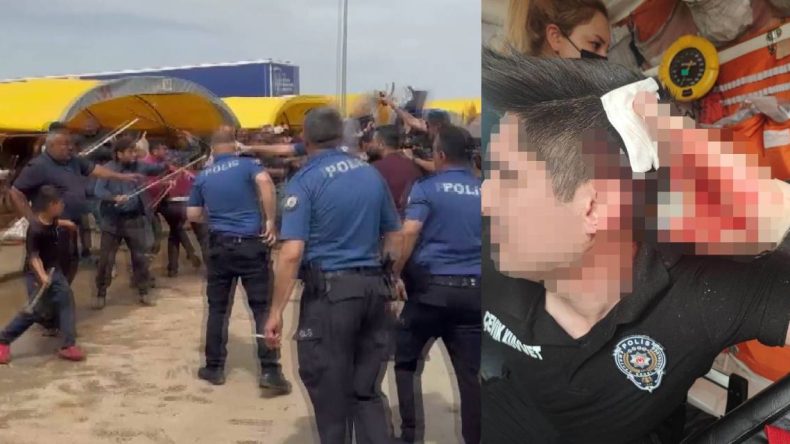 Kurban Pazarında Polisi Taşlı ve Sopalı Saldırı