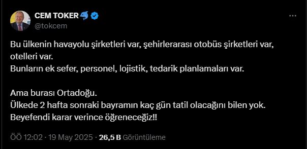 Kurban Bayramı Tatili