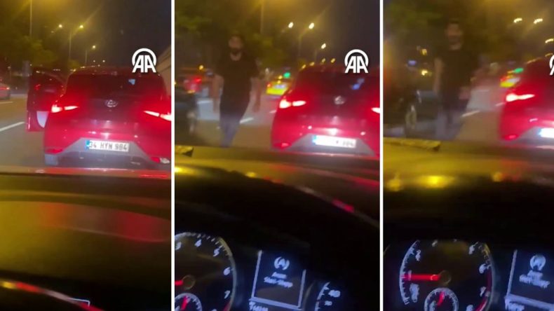 Maltepe’de Trafik Magandası Dehşet Saçtı: Önünü Kesti, Saldırmaya Başladı
