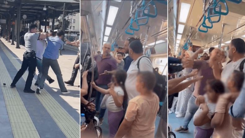 Marmaray’daki Yer Tartışması Kanlı Olayla Sonuçlandı: Çocuklarının Önünde Burnu Kırıldı