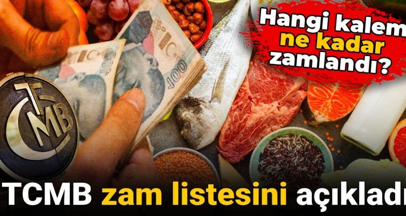Merkez Bankası Zam Listesini Duyurdu: Hangi Kalemlere Ne Kadar Zam Yapıldı?