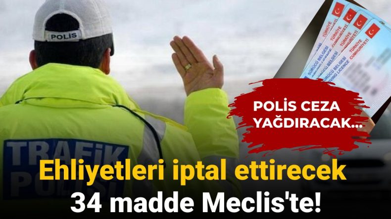 O ehliyetlerin tamamı iptal edilecek! Ceza yağdıracak 34 madde belli oldu
