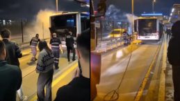 Okmeydanı’nda Metrobüs Yangını