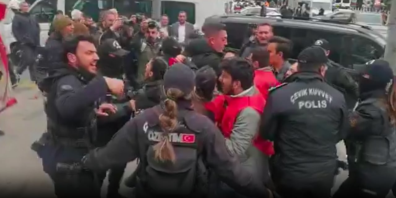 Mecidiyeköy'de gözaltı anları