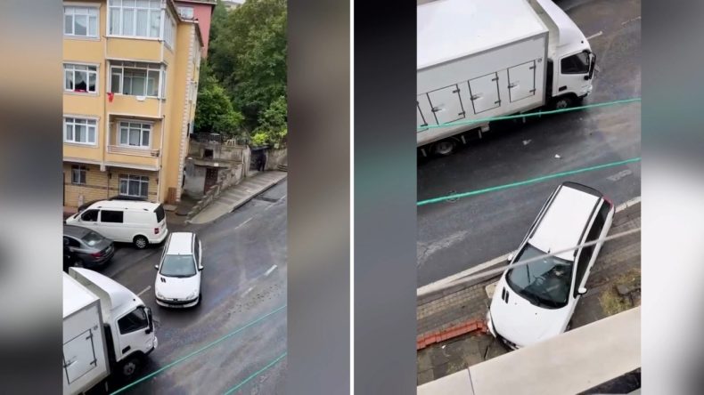 Otobüsten akan mazot çok sayıda kazaya sebep oldu