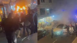Otomobil İçinde Havai Fişek Patladı