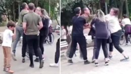 Parkta Kadınlara Tekme ve Yumrukla Saldırı!