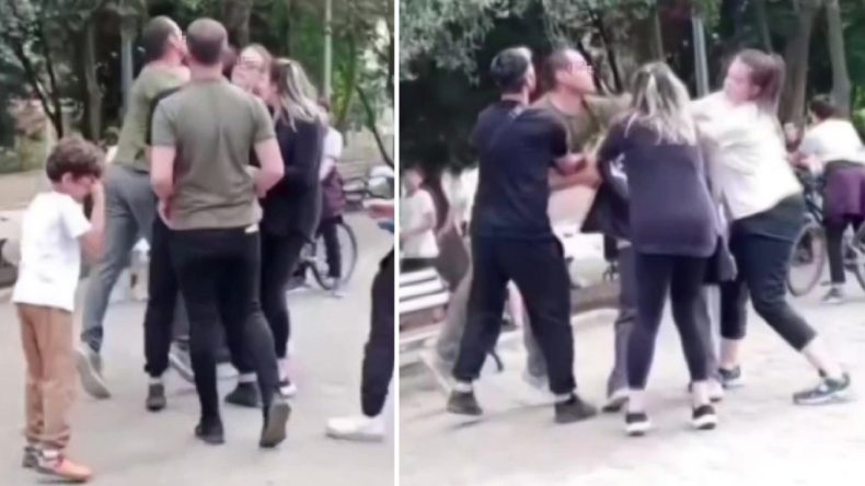 Parkta Kadınlara Tekme ve Yumrukla Saldırı!