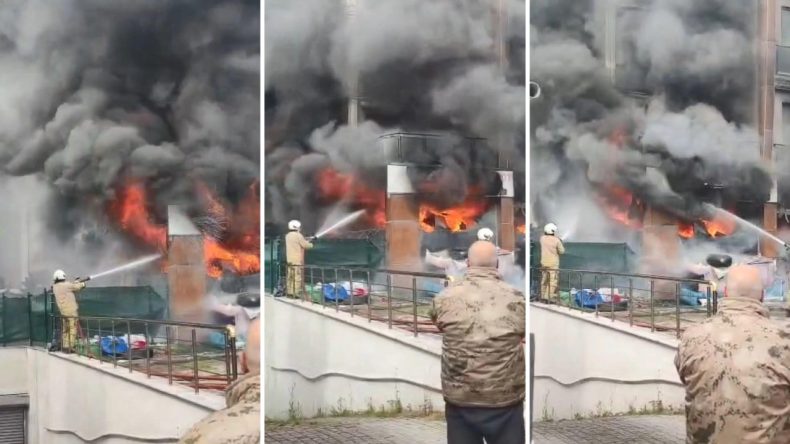 Pendik’te 8 Katlı Binada Yangın: İş Yeri Kül Oldu