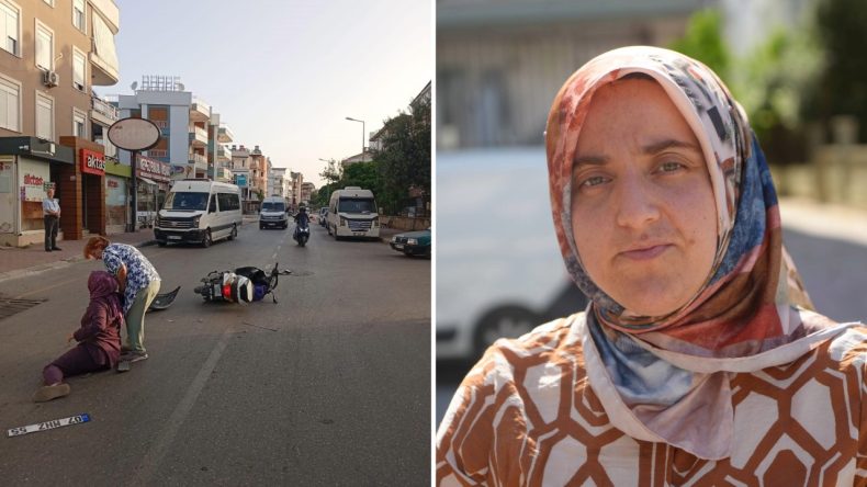 Plakasını Bırakıp Kaçtı: Çarptığı Kadına Hakaret Etti