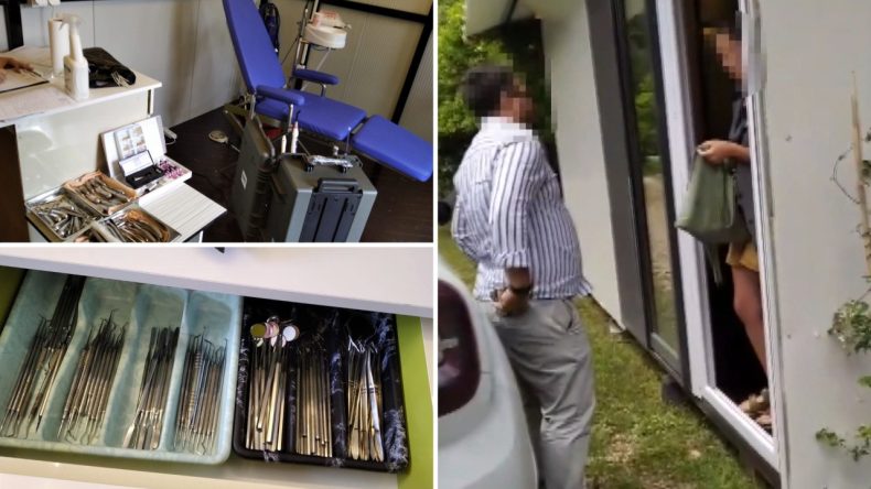 Ruhsatsız Diş Tedavisi Yapılan Konteyner Mühürlendi
