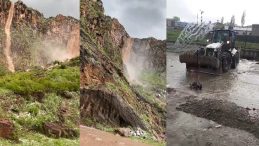Sağanak Yağmur Sel Oluşturdu, Kanyonda Şelaleler Görüntülendi