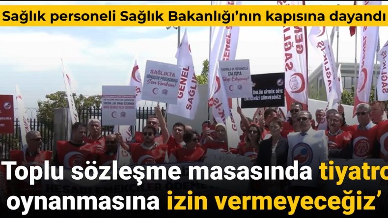 Sağlık Personeli, Sağlık Bakanlığı Önünde Eylem Düzenledi