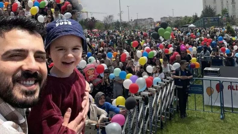 Sancaktepe’de Kanseri Yenen Ali Asaf İçin Binlerce Balon Uçuruldu