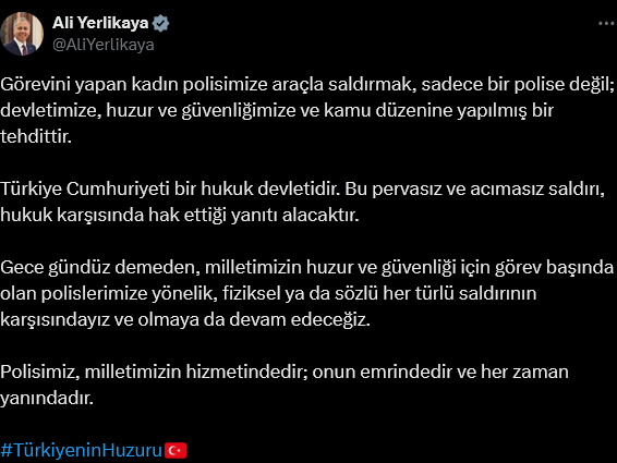 Ali Yerlikaya Açıklama
