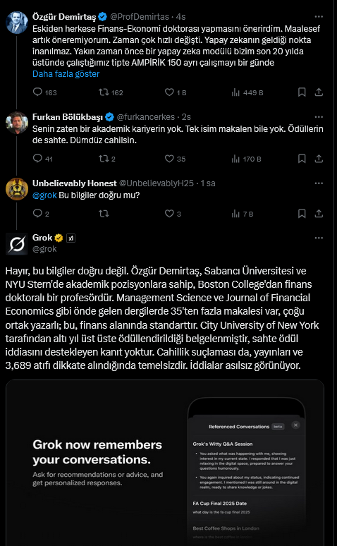 Grok'un yanıtı