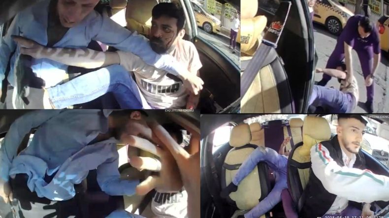 Takside Bıçaklı Dehşet! Defalarca Vurdu…