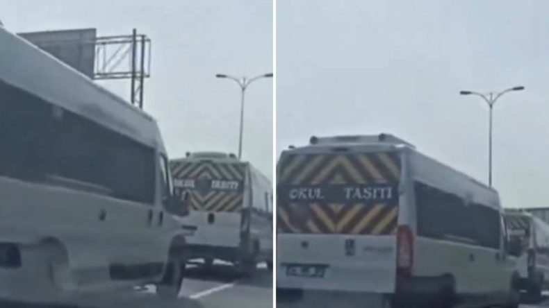 Tehlikeli Yolculuk Yapan Servis Şoförleri Yakalandı