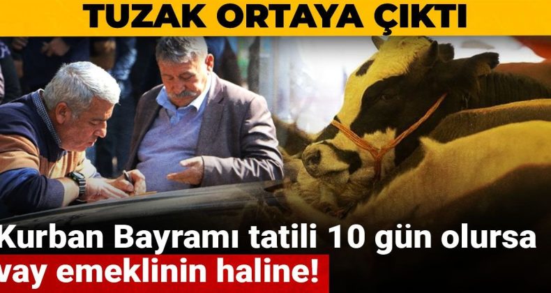 Tuzak Ortaya Çıktı: Kurban Bayramı Tatili 10 Gün Olursa Vay Emeklinin Haline!