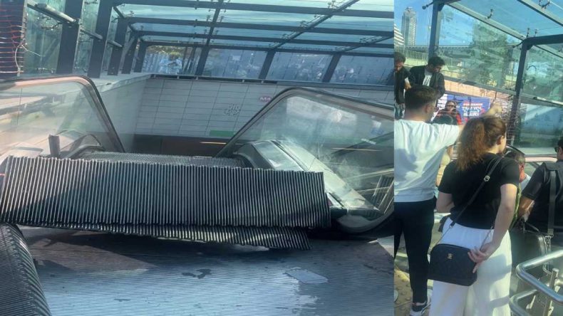 Ünalan Metro İstasyonu’nda Yürüyen Merdiven Arızası