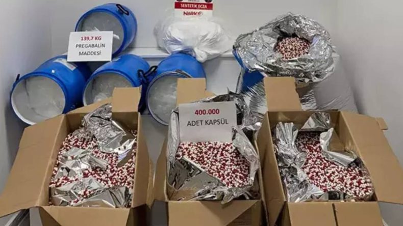 Yalova’da 400 Bin Sentetik Ecza Kapsülü Ele Geçirildi