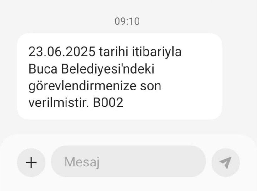 İşten Çıkarma Mesajı